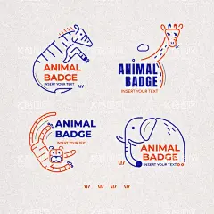 创意动物线条设计  - 源文件下载【酷图网】可爱,线条,动物,卡通,涂鸦,线条动物,大象,卡通大象河马,长颈鹿,熊,狮子,卡通人物形象