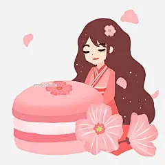 樱花马卡龙与少女图片大小2480x2480px 图片尺寸923.86 KB 来自PNG搜索网 pngss.com 免费免扣png素材下载！粉色#花瓣#卡通#卡通手绘#开心#可爱#马卡龙#美好#美食#人物#少女#甜点#唯美#