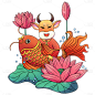 春节主题元素贴纸