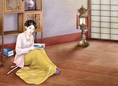 岚衣染竹青采集到浅黛入画
