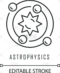 星系,绘画插图,轮廓,计算机图标,行星,矢量,细的,天体物理学,星星,学习