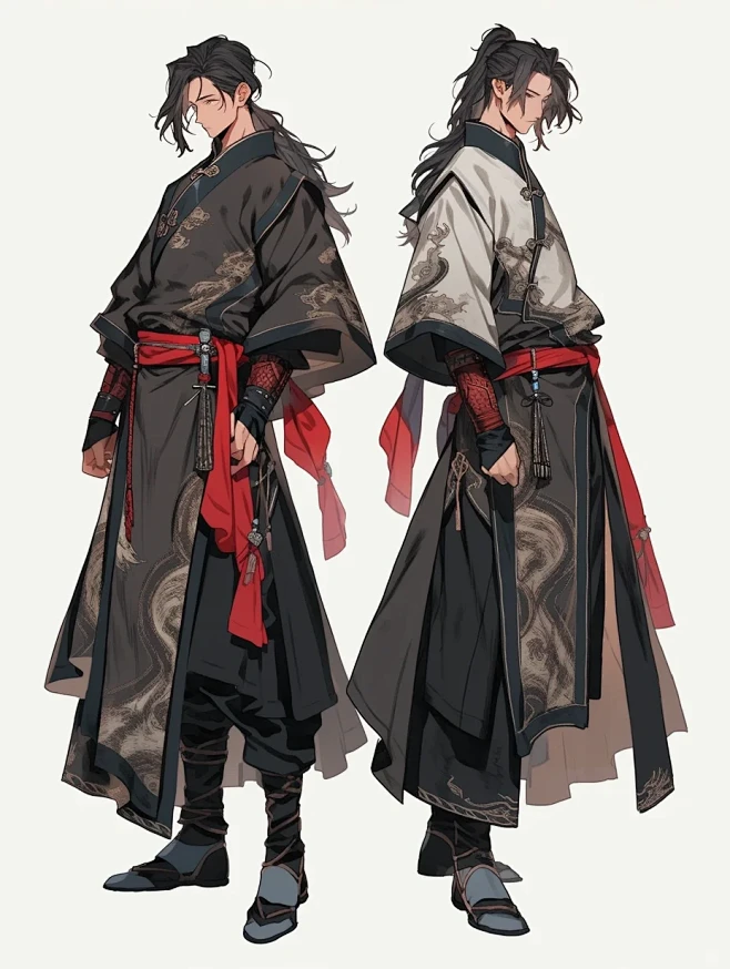 霸总的古风衣橱，红色武侠系长袍合集