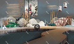 成都凡时羽设计工作室-室内 青花瓷 古风月 最相思-婚礼手绘案例-成都凡时羽设计工作室作品-喜结网