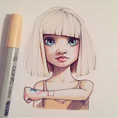 来自俄罗斯的艺术家 Lera Kiryakova在Instagram分享自己的插画作品，不管是熟悉的艺人明星，还是电影的经典角色，在 Lera 细腻刻画下，都将现实生活中的人物精巧转化为漫画里的可爱角色，水汪汪的眼睛配上丰富的色彩，超萌的画风令人融化！~ ​​​​