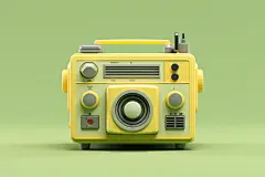 老物件复古收音机模型