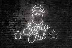 超逼真圣诞霓虹灯特效样式白色霓虹灯海报字体特效 PSD设计素材-淘宝网