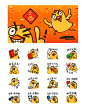 鸡血鸡表情包（春节）／Emoticon of Rooster on Behance