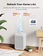 Amazon.com: TaoTronics Air Purifier for Home, Large Room Air Cleaner with H13 True HEPA Filter for Allergies, Pets, Dust, Smokers, CADR 384m³/h Energy Star (Available for California): Home & Kitchen