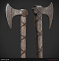 Viking Axe, Adam Dudley : I've been watching a lot of Vikings lately (awesome show), so I decided to make an axe based roughly on Ragnar Lothbrok's axe. This is also my first full prop using Quixel Suite. 