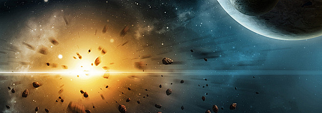 地球宇宙科幻酷炫质感游戏星空星际海报banner星云星海科技商务图库
