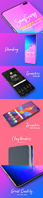 Samsung Galaxy S10+ 三星S10+手机APP设计展示样机下载[PSD]  