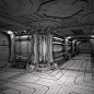 sci fi spaceship corridor max - Sci-Fi Spaceship Corridor 05... by cermaka
