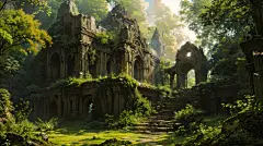 AI丛林遗迹场景设定图集 影视游戏场景概念设计 背景插画临摹-淘宝网