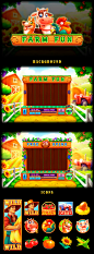 Farm Fun Slot. : Art made for Gambino Games.