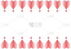 白底红心，爱的概念。