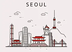 伦敦特色巴西保罗巴黎铁塔手绘建筑现代建筑建筑插图插画设计AI-淘宝网