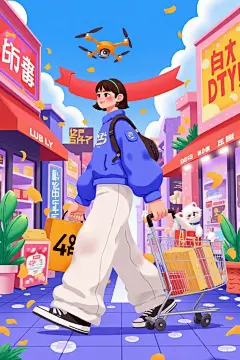 首发 | 矢量扁平风插画（运营类）-LoRA-亭琉-LiblibAI