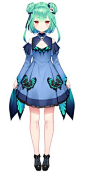 Official render of Virtual Youtuber Uruha Rushia from Hololive.