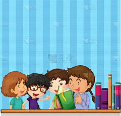 书,儿童,蓝色背景,男孩,图书馆,图像,壁纸,性格,读书,教育