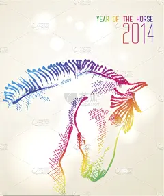 2014年,马,春节,背景,马年,贺卡,艺术,绘画插图,计算机制图,计算机图形学
