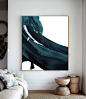 Large abstract monochrome painting for stylish decoration of modern home #contemporaryart #artcontemporary #art #artinterior #livingroom #bedroom #interiors #modernhome