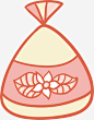 卡通福袋高清素材 AI 卡通 可爱 手绘 福袋 粉色 线条 花卉 袋子 免抠png 设计图片 免费下载