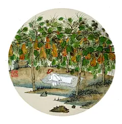 春光乍泄时，满园风里花。看看看看看，花就成了瓜。
