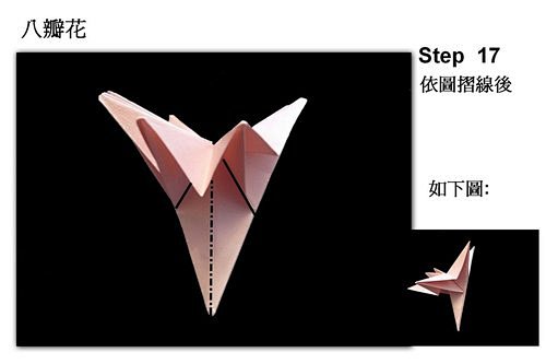现在常见的各种类型的折纸花在基本的折叠方...