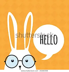 贺卡与白色复活节兔. 有趣的兔子。 复活节兔子