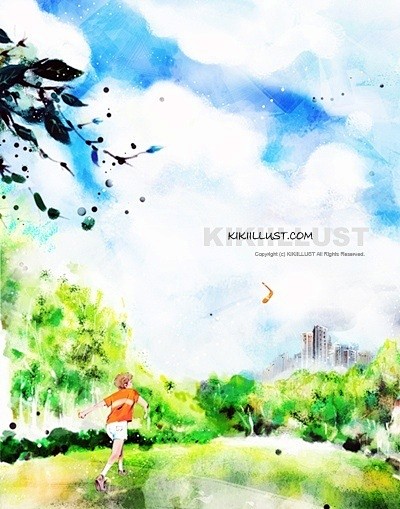 韩式温馨插画
