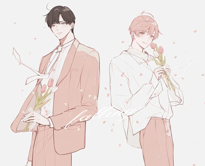 #創作BL 創作BL - まる的插畫图片_3日韩系参考图片素材-花瓣网