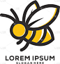 honey bee animals logo