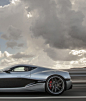  Aerodynamic Car Light Material Break Rimac Automobili Silver Sport Transport