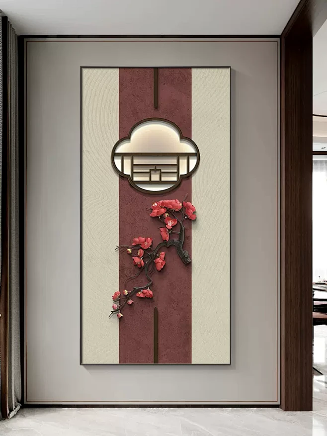 入户玄关装饰画新中式禅意走廊过道尽头壁画正对门玄幻挂画客厅画-tmall.com天猫图片_现代轻奢过道图片素材-花瓣网