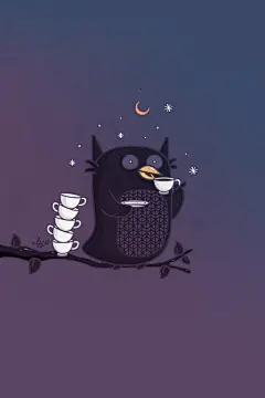 猫头鹰兄啊.. 换不哇你的手机壁纸..