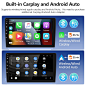 Amazon.com: 2+32G 9 inch Touchscreen Android Double Din Car Stereo with Wireless Apple CarPlay Android Auto DSP Sound System,Built-in Smart Voice Control,Car Radio Audio Receivers with GPS Bluetooth Backup Camera : Electronics