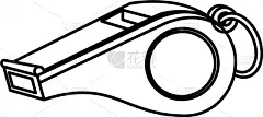 计算机图标,口哨,Named Referee,白色,制服,运动,概念,休闲