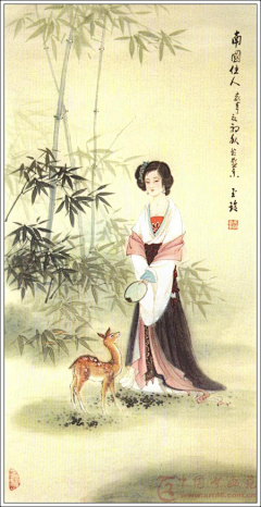 紫萌月采集到点墨中国: 工笔人物（一）