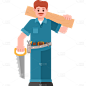 insMind Stickers Labor Day Working People Illustrations
