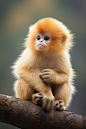 滇金丝猴国家一级保护动物摄影图