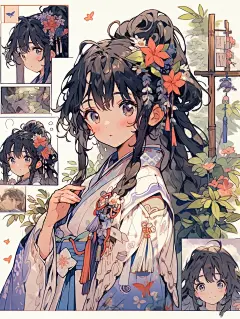 古风少女拼贴手帐，含咒语_9_茶海_来自小红书网页版