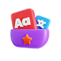 Language Translate 3D Illustration