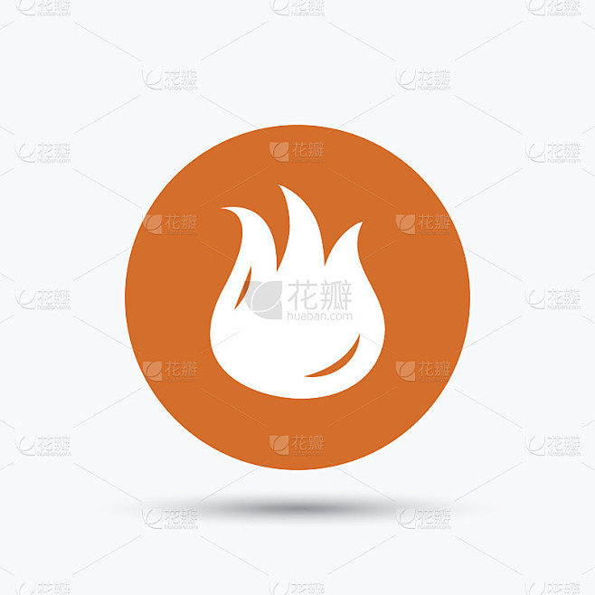 火图标。熊熊的篝火火焰标志。