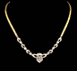 18k Yellow Gold Diamond Necklace - Yafa Jewelry@北坤人素材