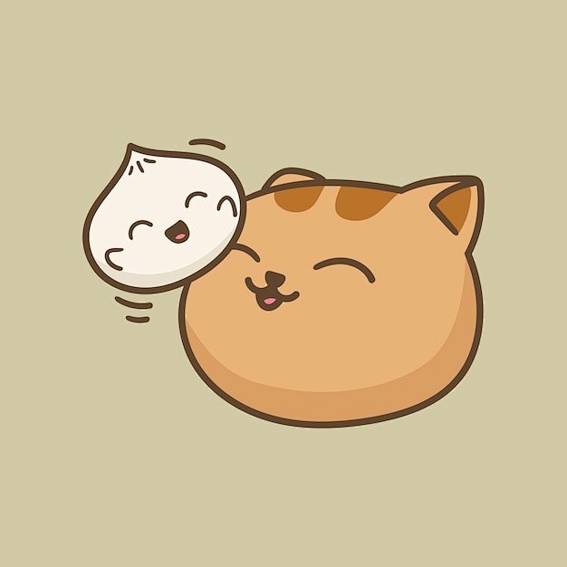 卡通可爱小猫咪插画矢量图设计素材