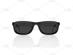 太阳镜。白色背景上孤立的3d渲染图