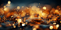 gold-water-blurred-background