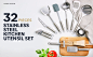 Home Hero 32-Piece Stainless Steel Kitchen Utensil Set