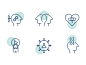 Unio Icons psychology therapy lineart circle line icons mindfulness healthcare