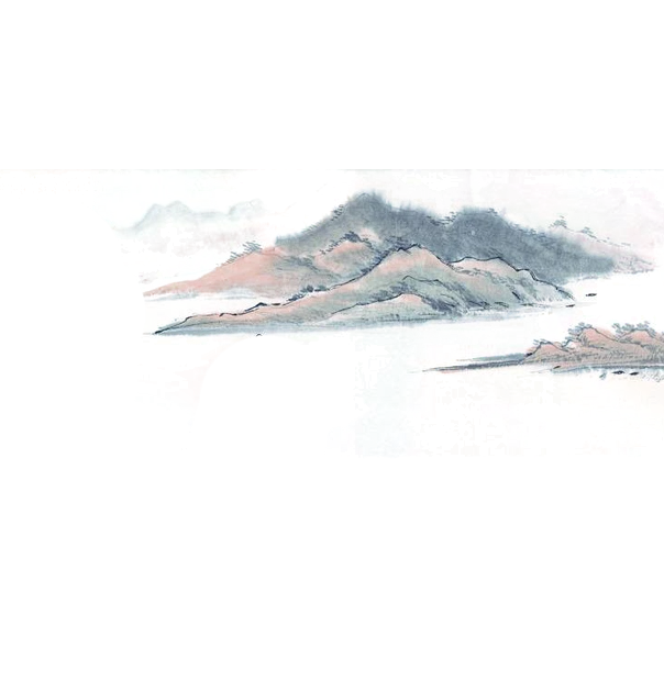 中国古风水墨山水免扣PNG透明图片 插画后期美化PS设计素材 (48)-花瓣网